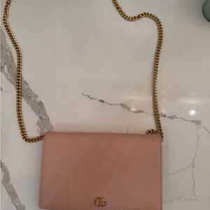 Pink Gucci Leather Crossbody Bag
